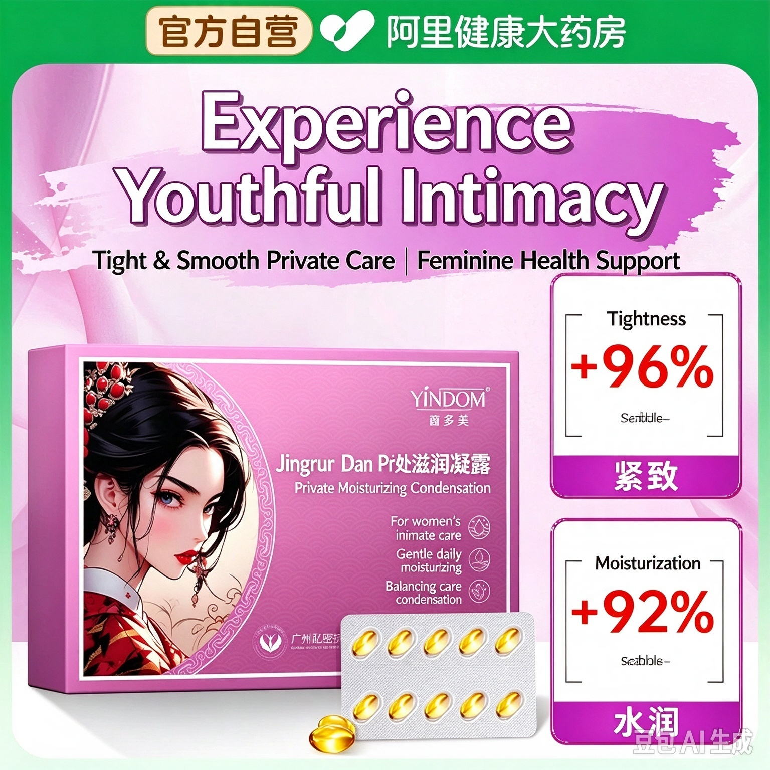 Replace English in images with Arabic (18) YINDOM Private Moisturizing Condensation - 图片 1