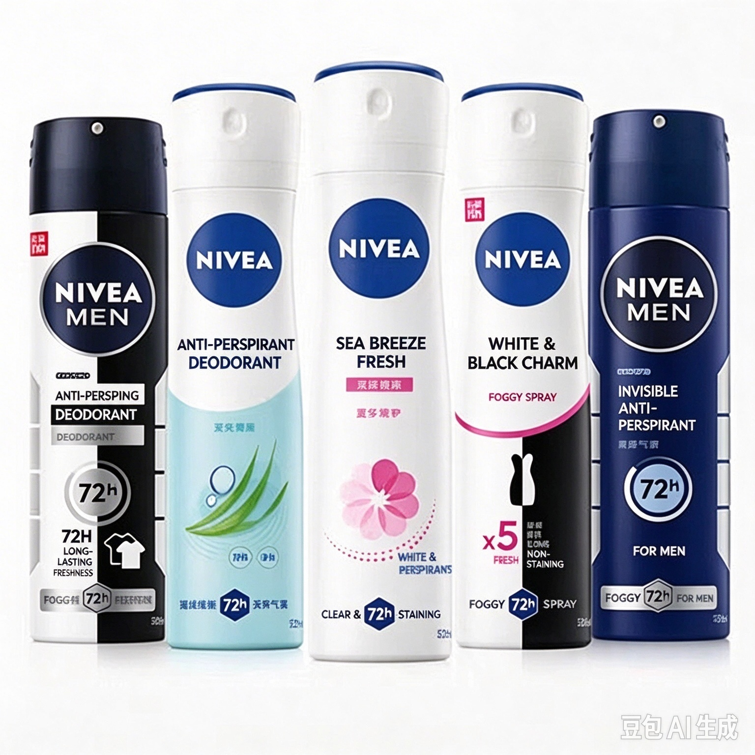 Replace English in images with Arabic (49) NIVEA Deodorant Spray & Roll-On Collection - 图片 1