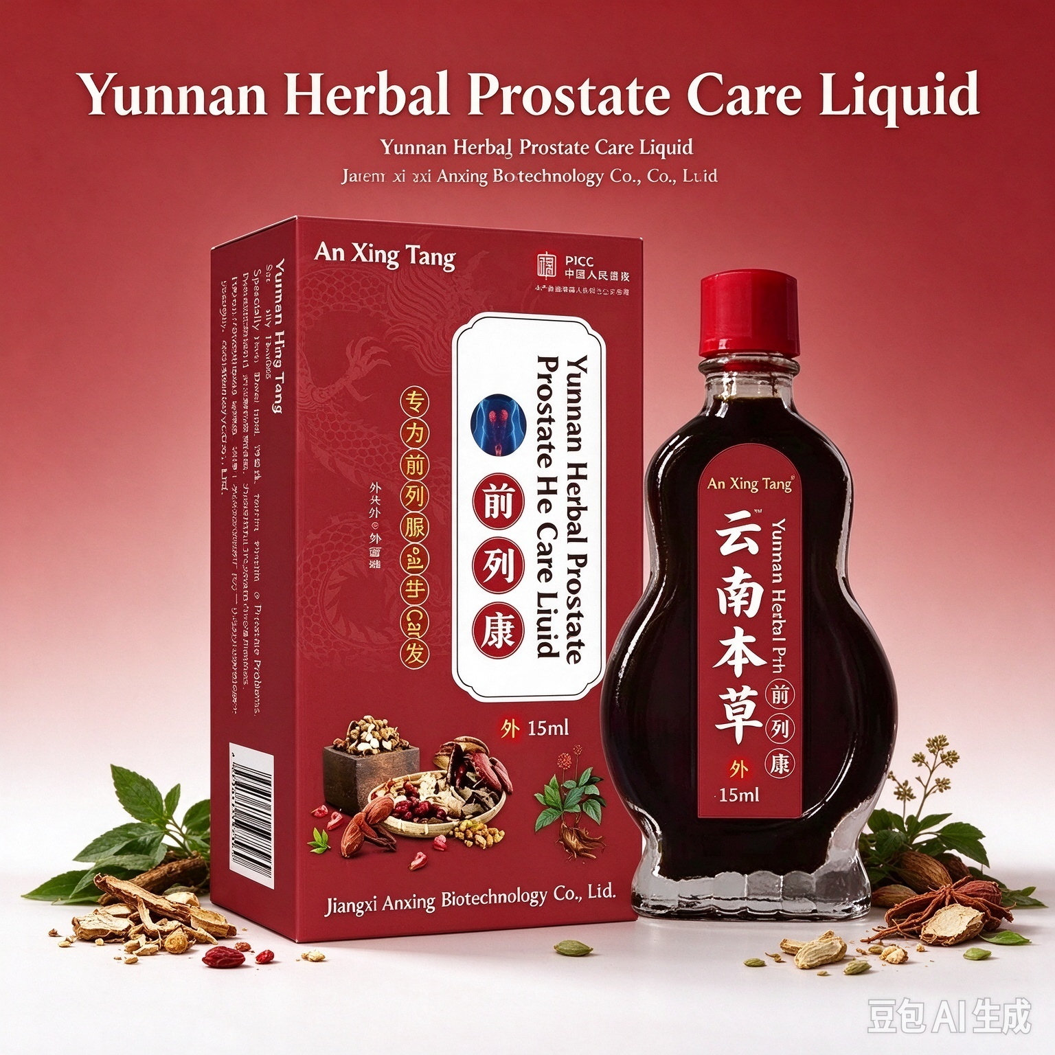 Replace English in images with Arabic (7) Anxingtang Yunnan Herbal Prostate Care Oil - 图片 1